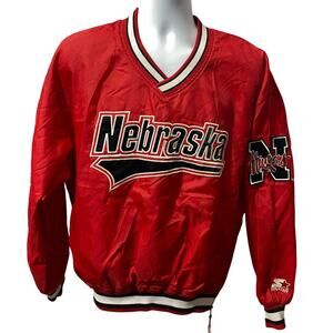 VINTAGE Starter Nebraska Cornhuskers Pullover Jacket Medium